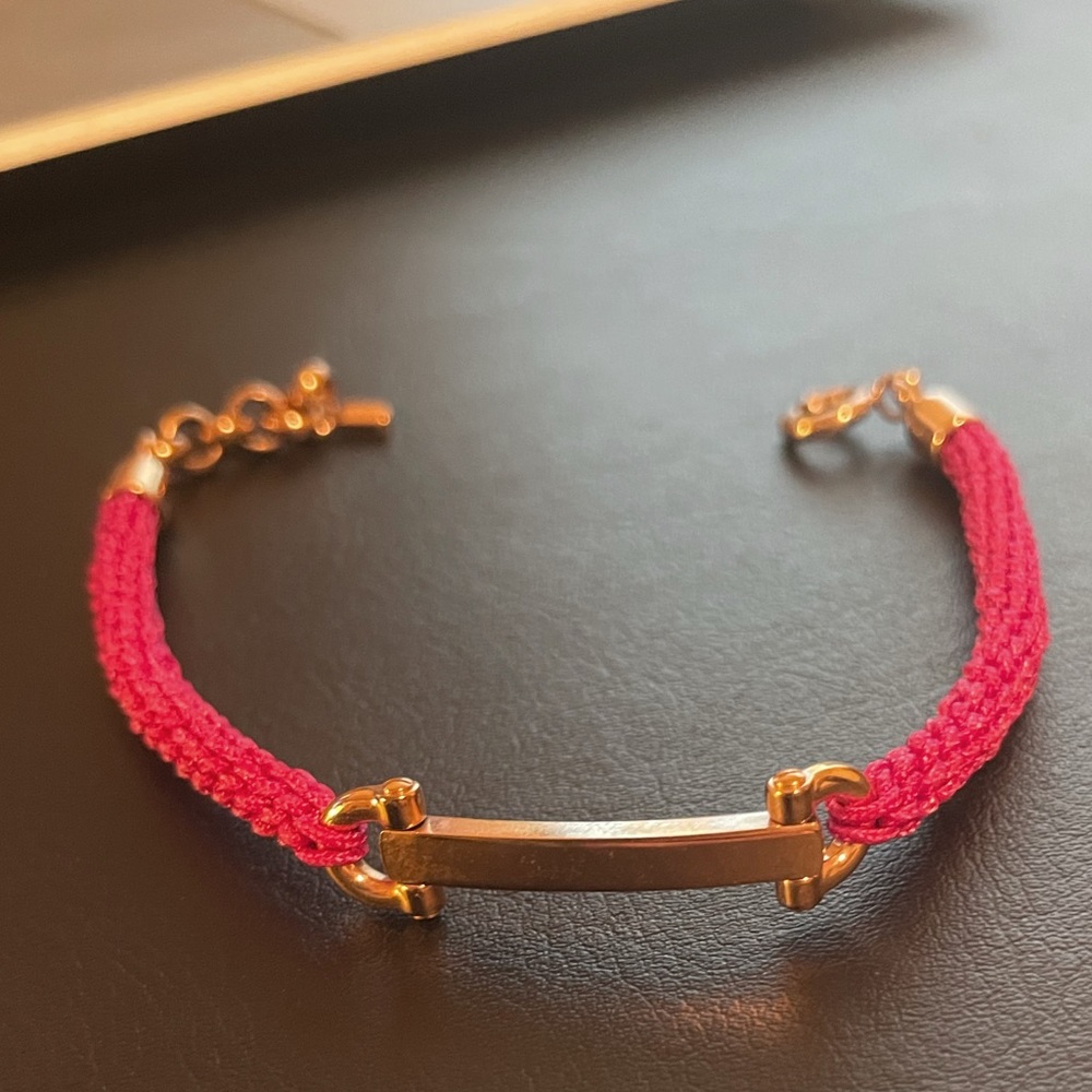 Fossil cord components bracelet
